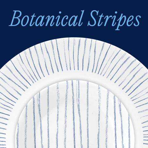 Corelle stacked plates highlighting compact stacking to save cabinet space and easy handling