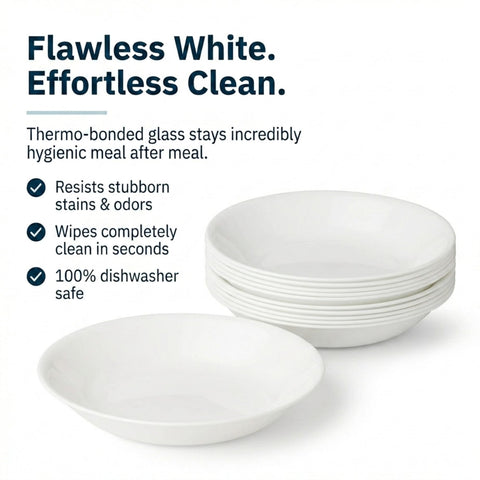 Corelle underside logo detail showing brand authenticity and reliable quality