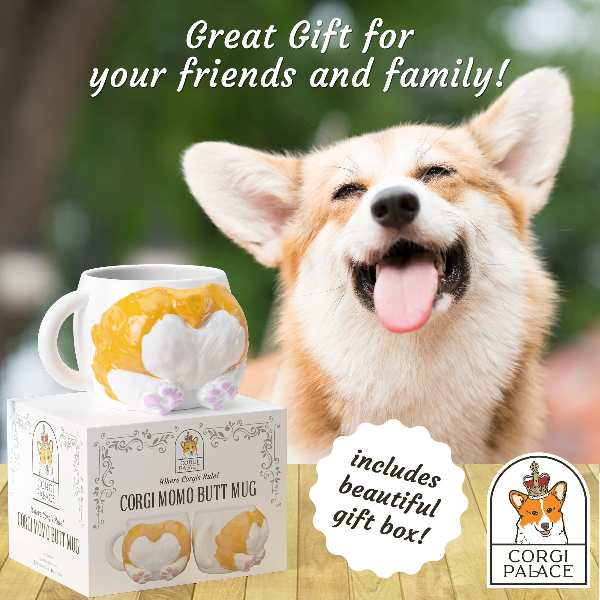 Corgi Palace side profile highlighting sculpted corgi butt and charm