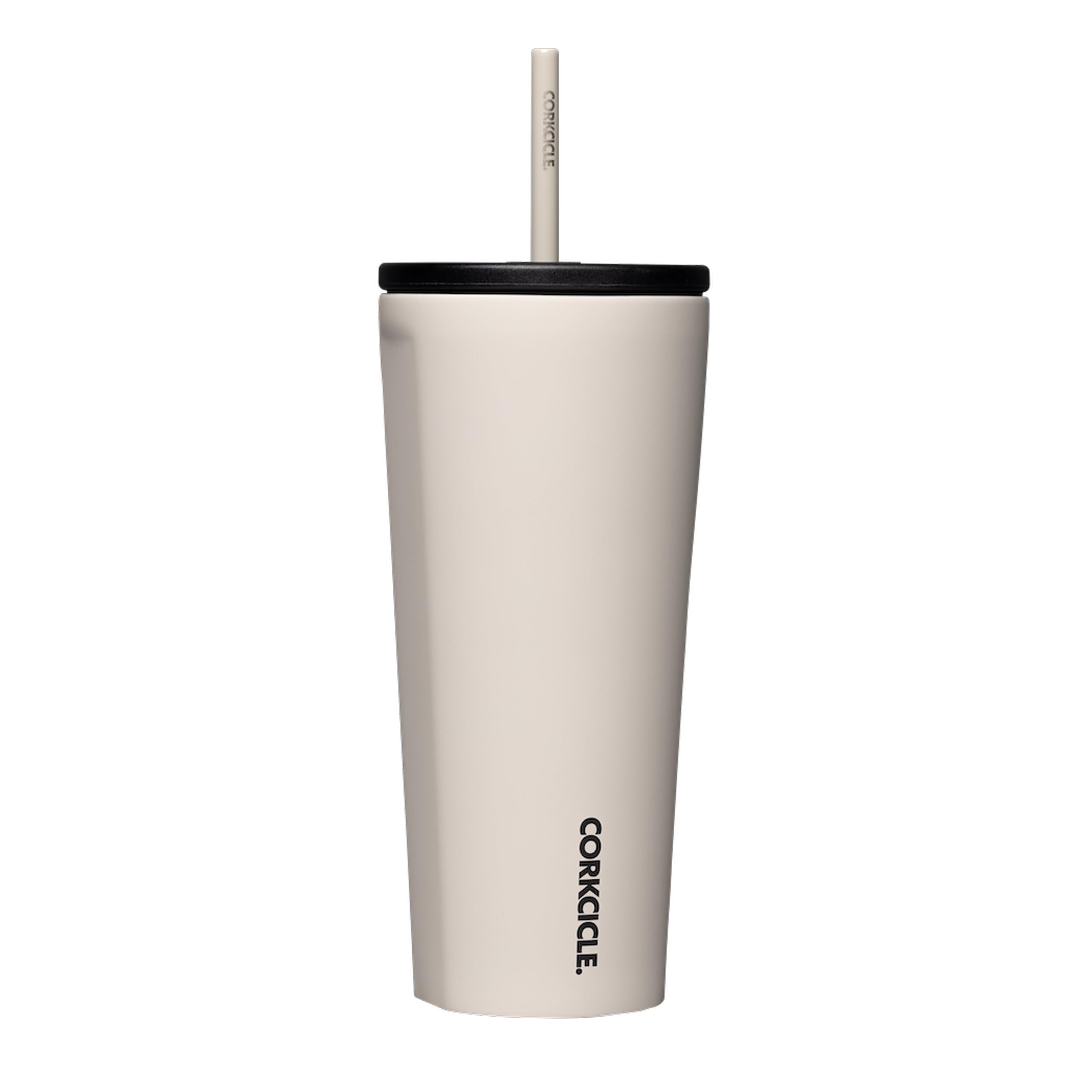 Corkcicle Cold Cup front view showing Latte finish and sleek silhouette for style