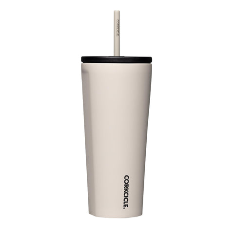 Corkcicle Cold Cup front view showing Latte finish and sleek silhouette for style