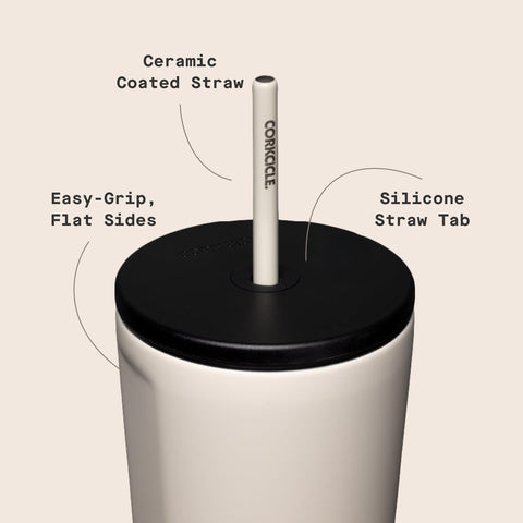 Corkcicle flat sides and easy-grip profile for steady holds and no slips