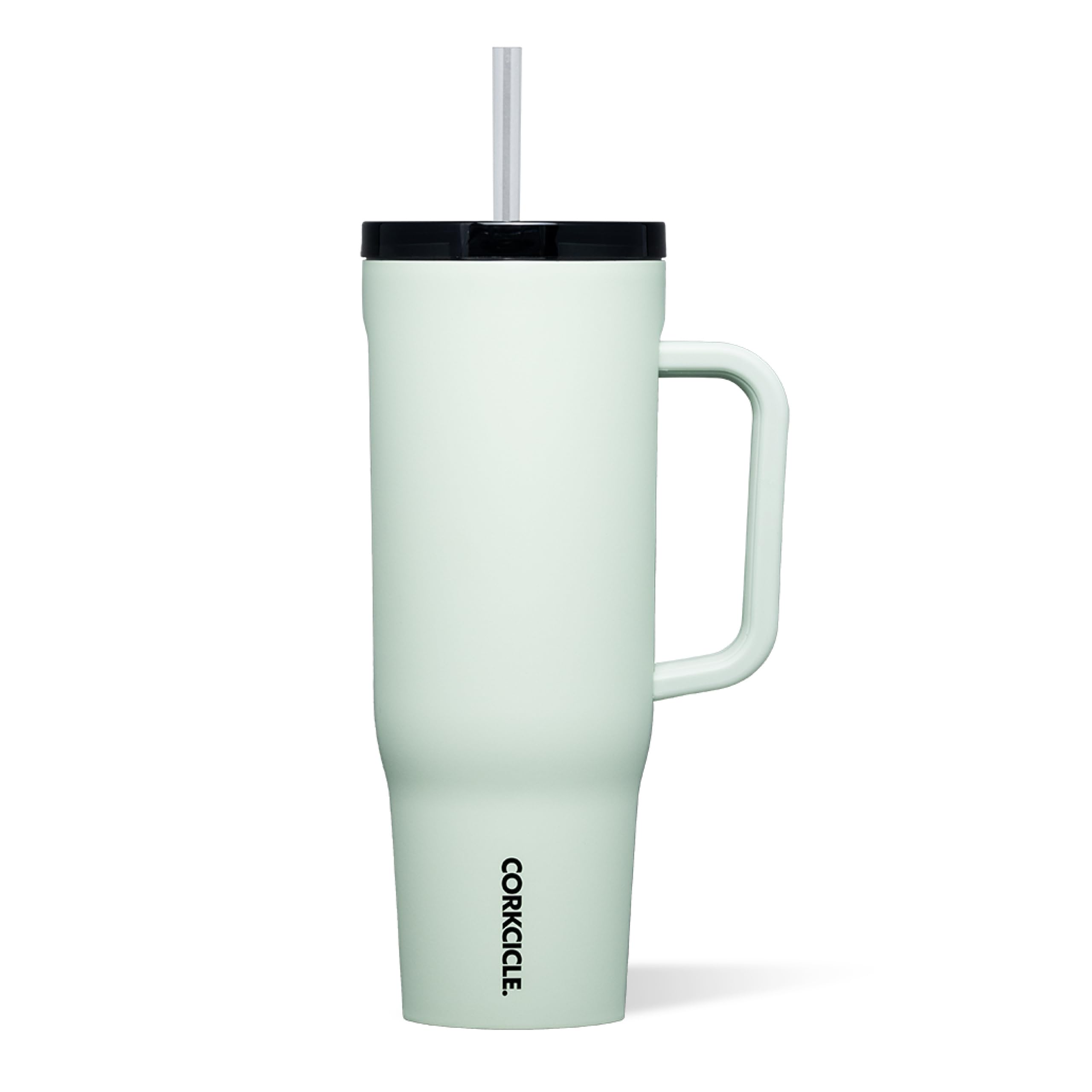 Corkcicle Cruiser front view in Sage Mist showing capacity and style