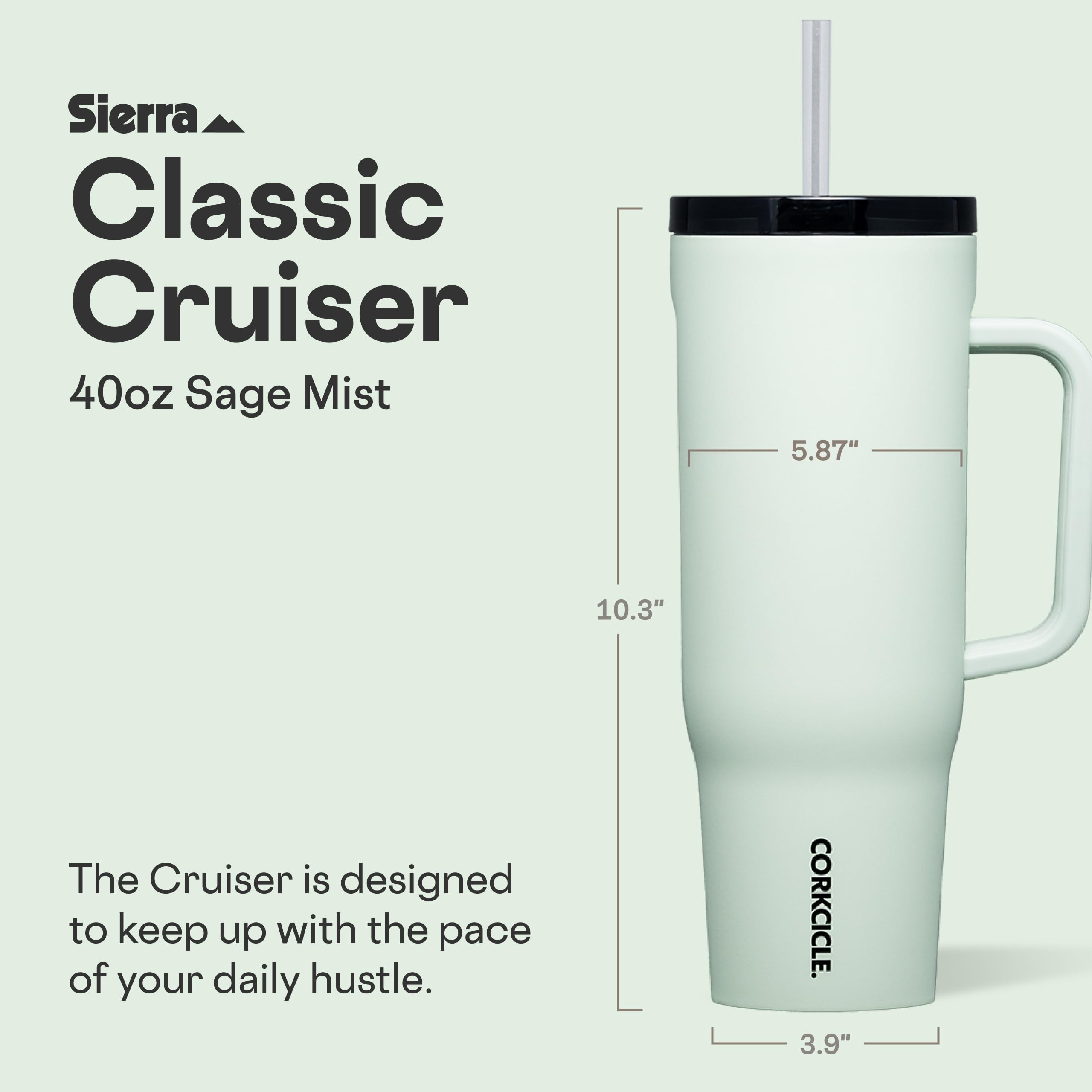 Corkcicle Cruiser close-up of handle for comfortable carrying benefit