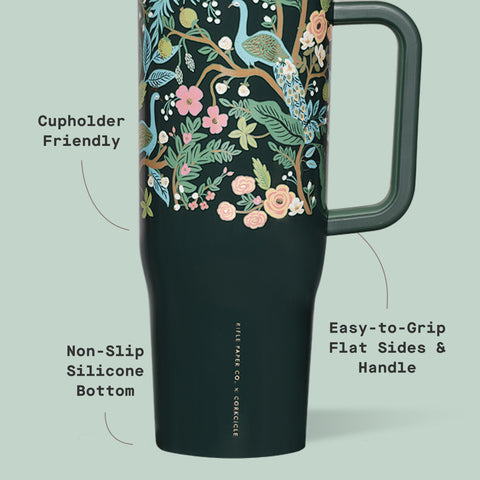 Corkcicle Cruiser side profile illustrating flat easy-grip sides
