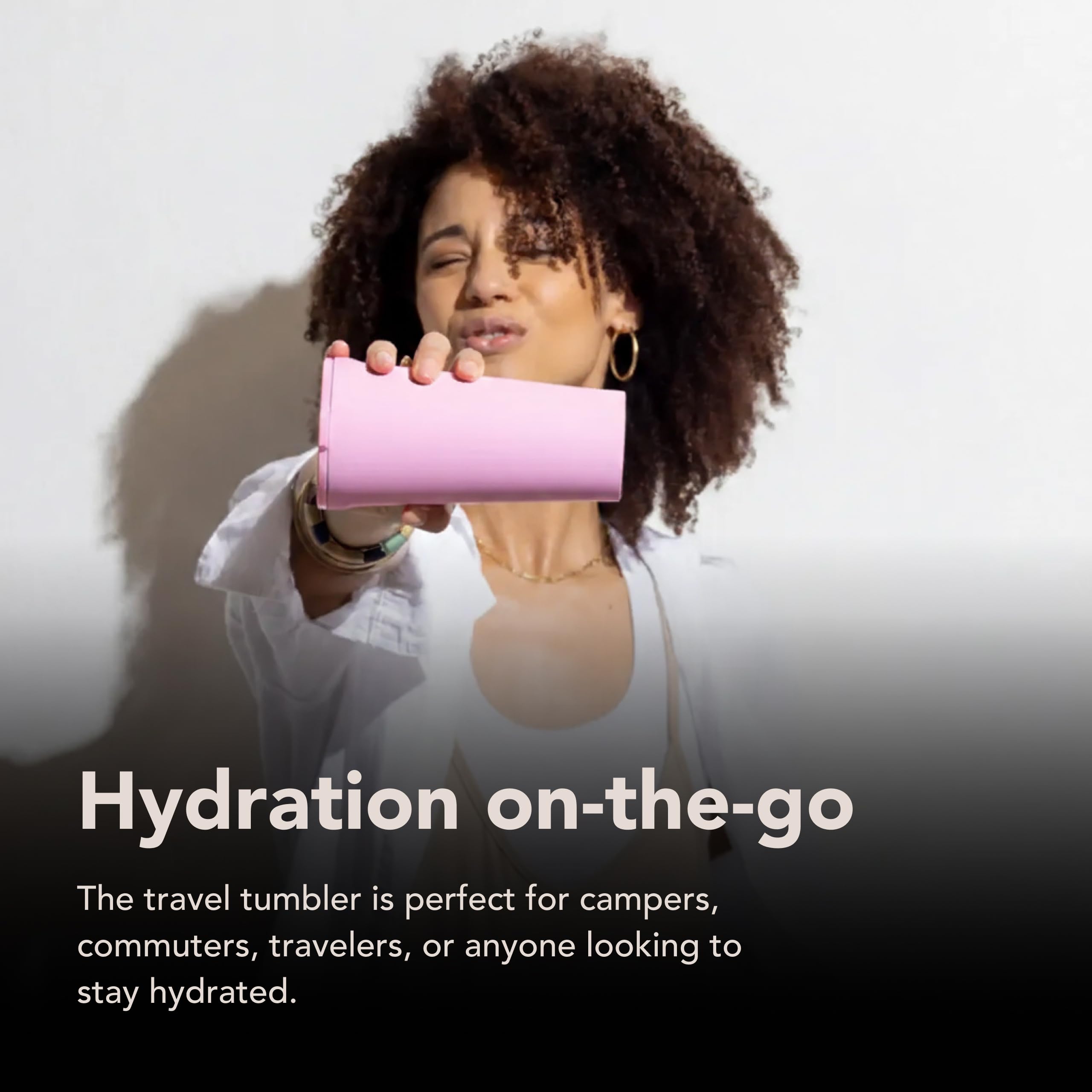 Corkcicle placed in car cupholder showing travel-ready fit and secure transport