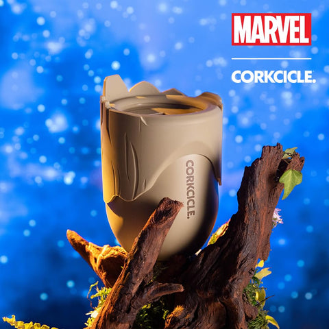 Corkcicle Groot filled with iced drink highlighting cold-retention performance