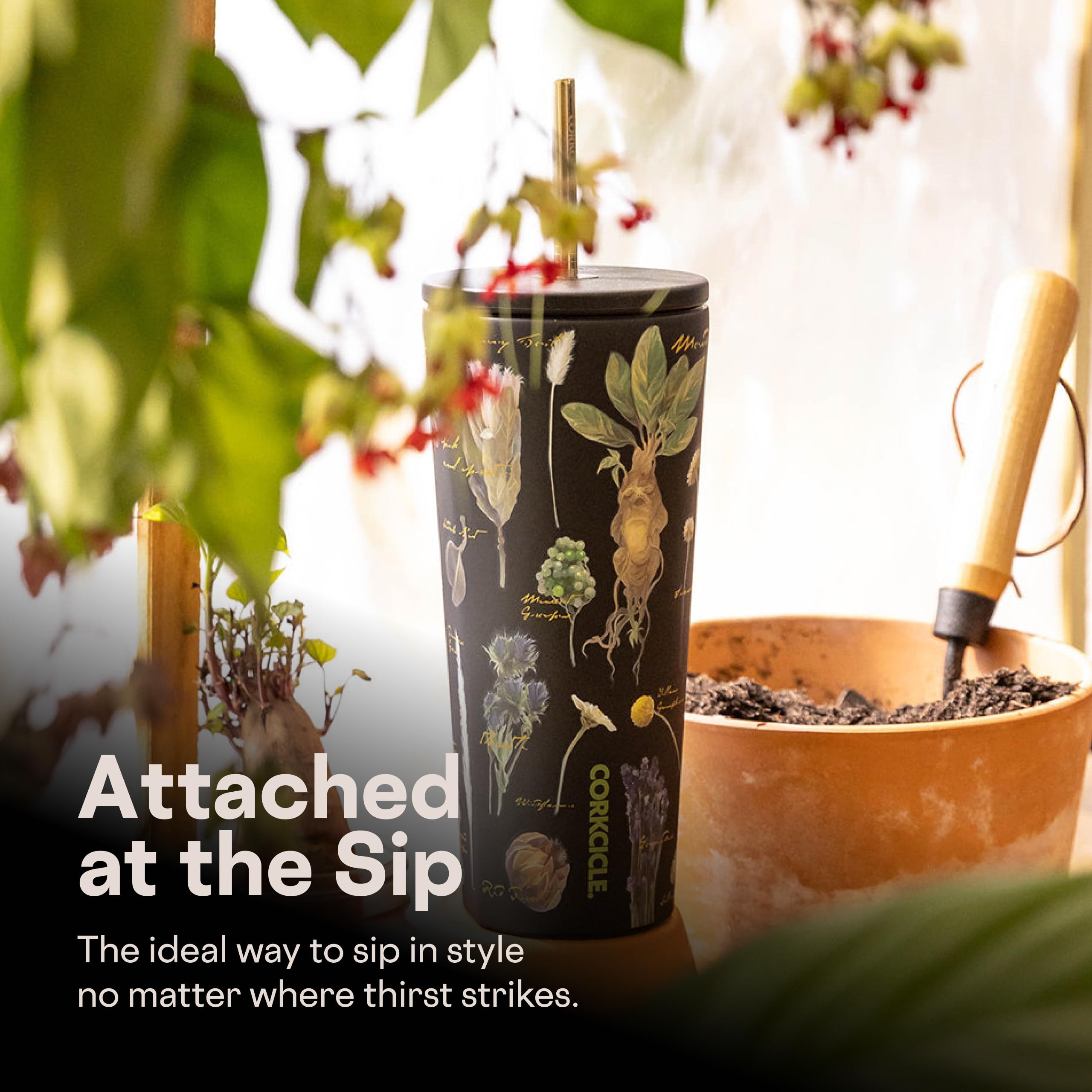 Corkcicle held in hand to show 24 oz scale and portable comfort
