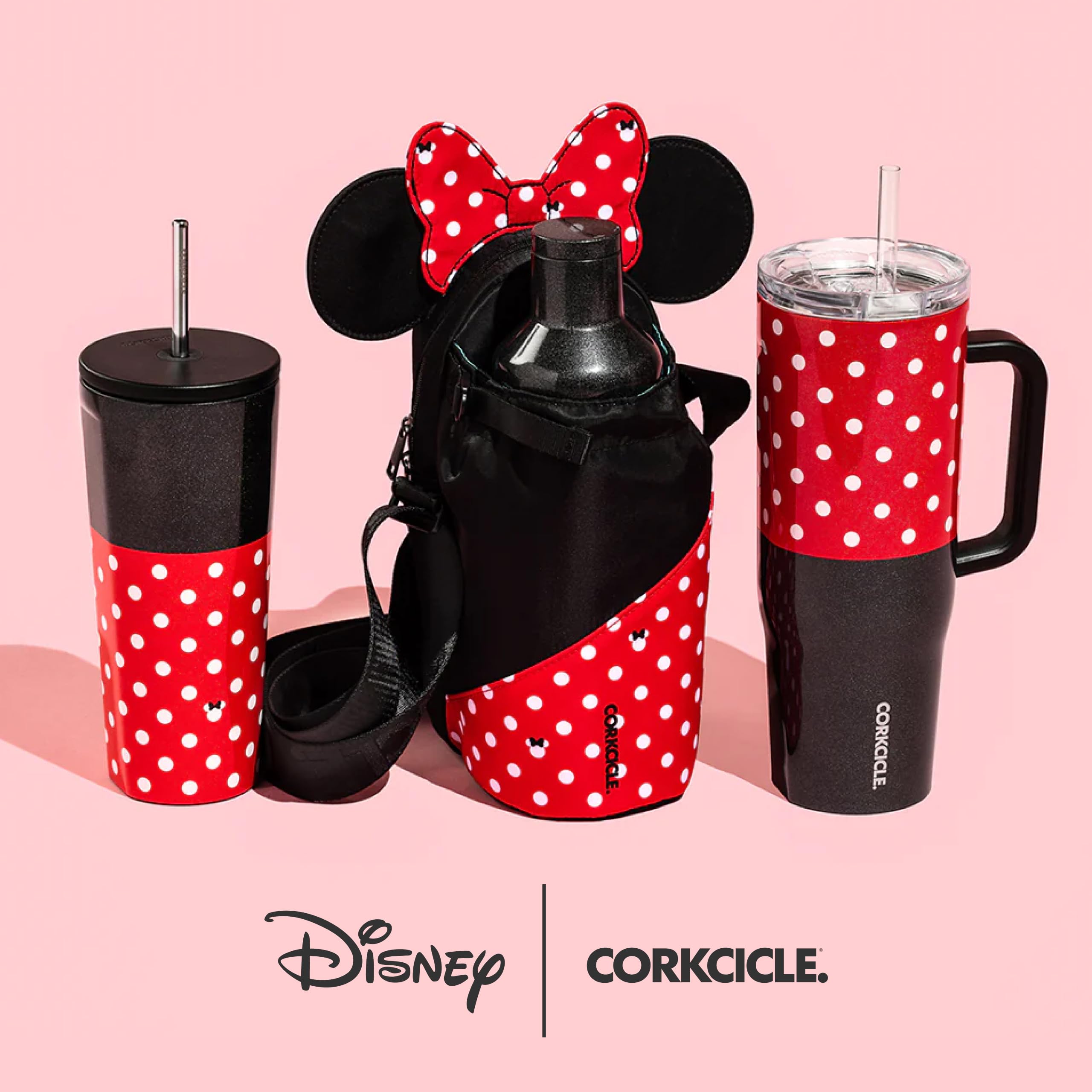 Close-up of Minnie polka-dot pattern showing durable color finish