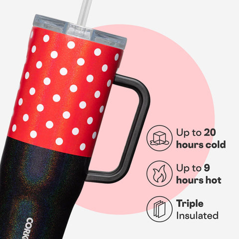 Corkcicle lid and straw detail showing spill-resistant design benefit