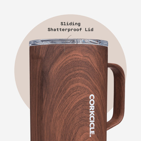 Corkcicle silicone bottom stability view showing non-slip base for steadiness