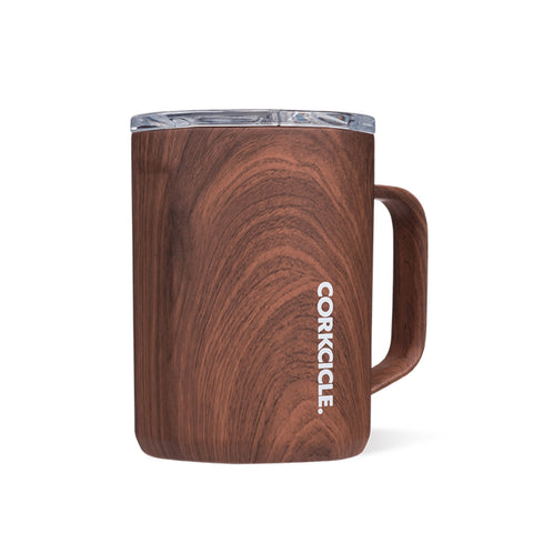 Corkcicle walnut front view showing sleek design and elegant finish for style
