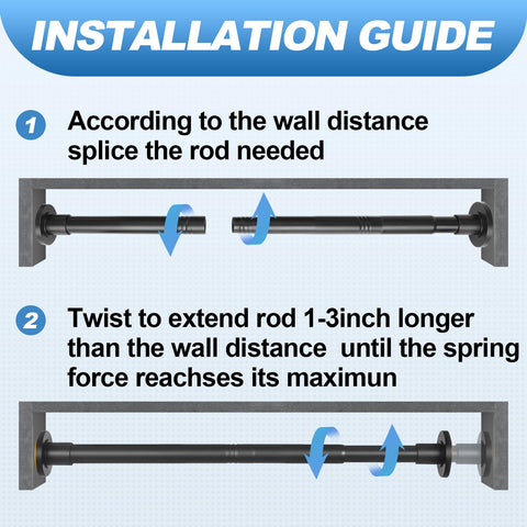 CorkLatta rod next to measuring tape showing adjustable 31–80 inches
