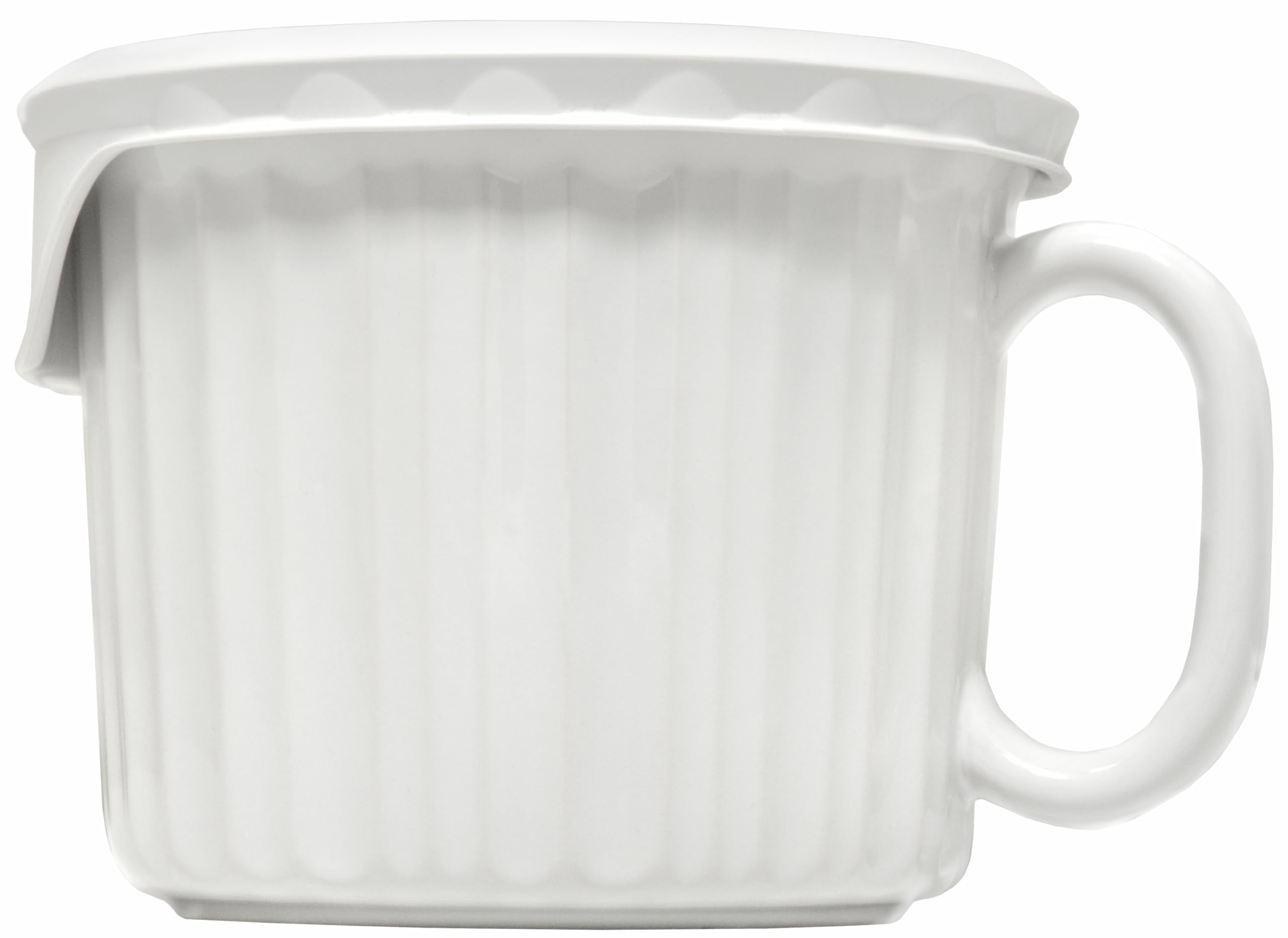 CorningWare close-up of stoneware texture, shows stain resistance benefit