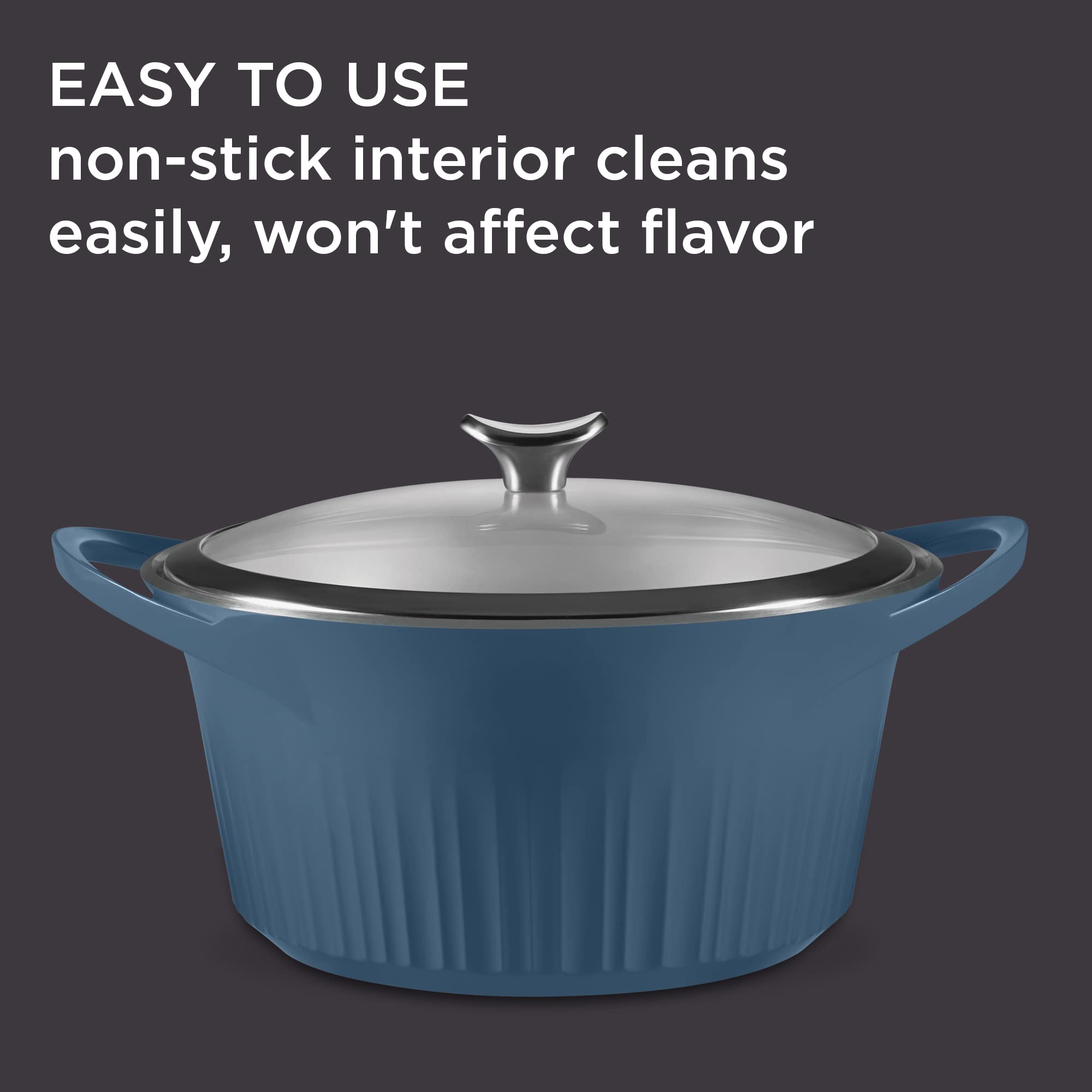 CorningWare QuickHeat searing meat on stovetop demonstrating fast even heat