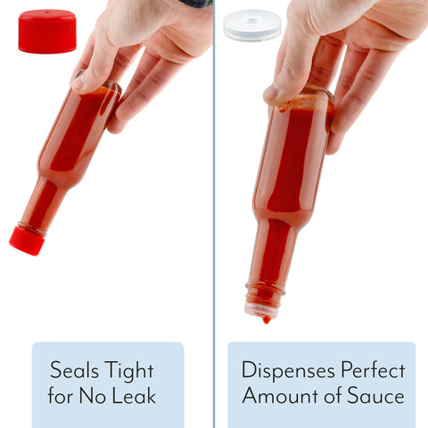 Cornucopia Brands bottles filled with hot sauce displaying rich color and clarity