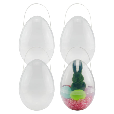 Cornucopia Brands giant egg front view showing clear bucket and handle for easy carrying