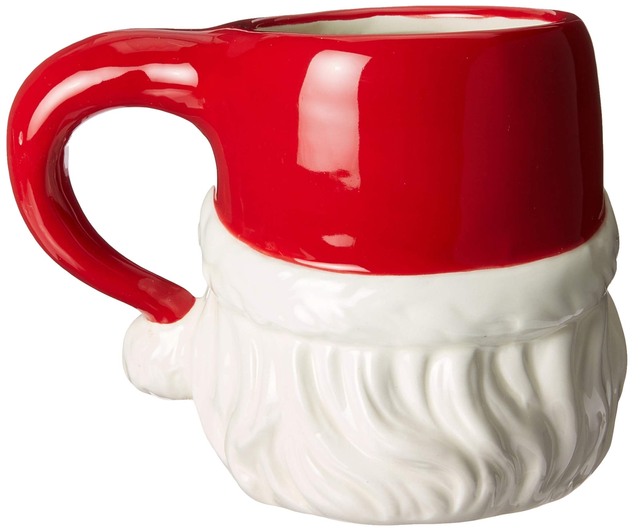 Cosmos Gifts Santa head close-up of ceramic texture and painted detail for durability