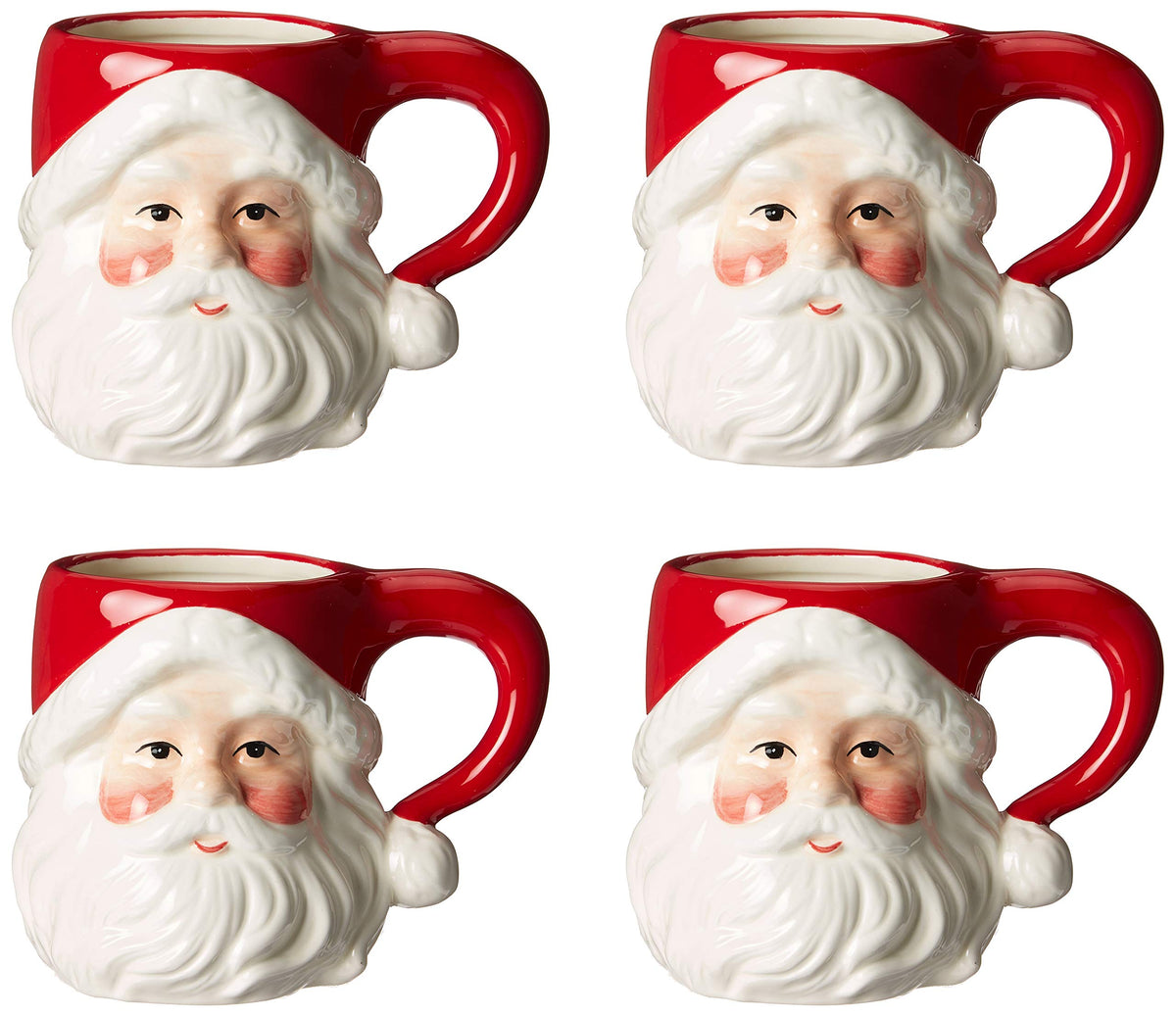 Cosmos Gifts Santa head front view showing festive red design and cheerful serving appeal