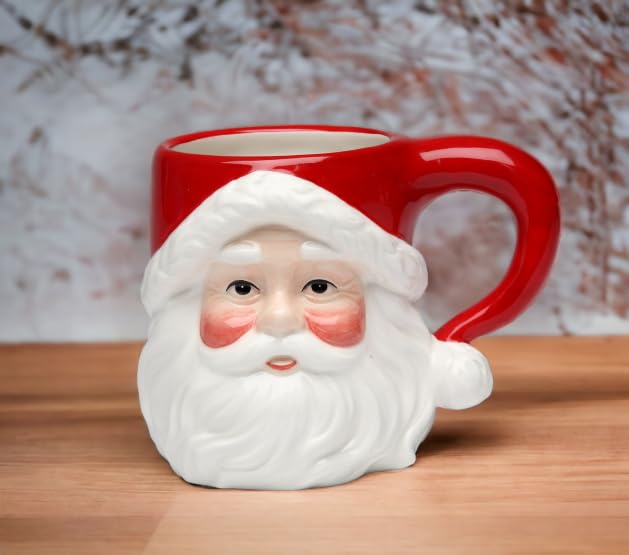 Cosmos Gifts Santa head side profile highlighting handle and balanced cup shape benefit
