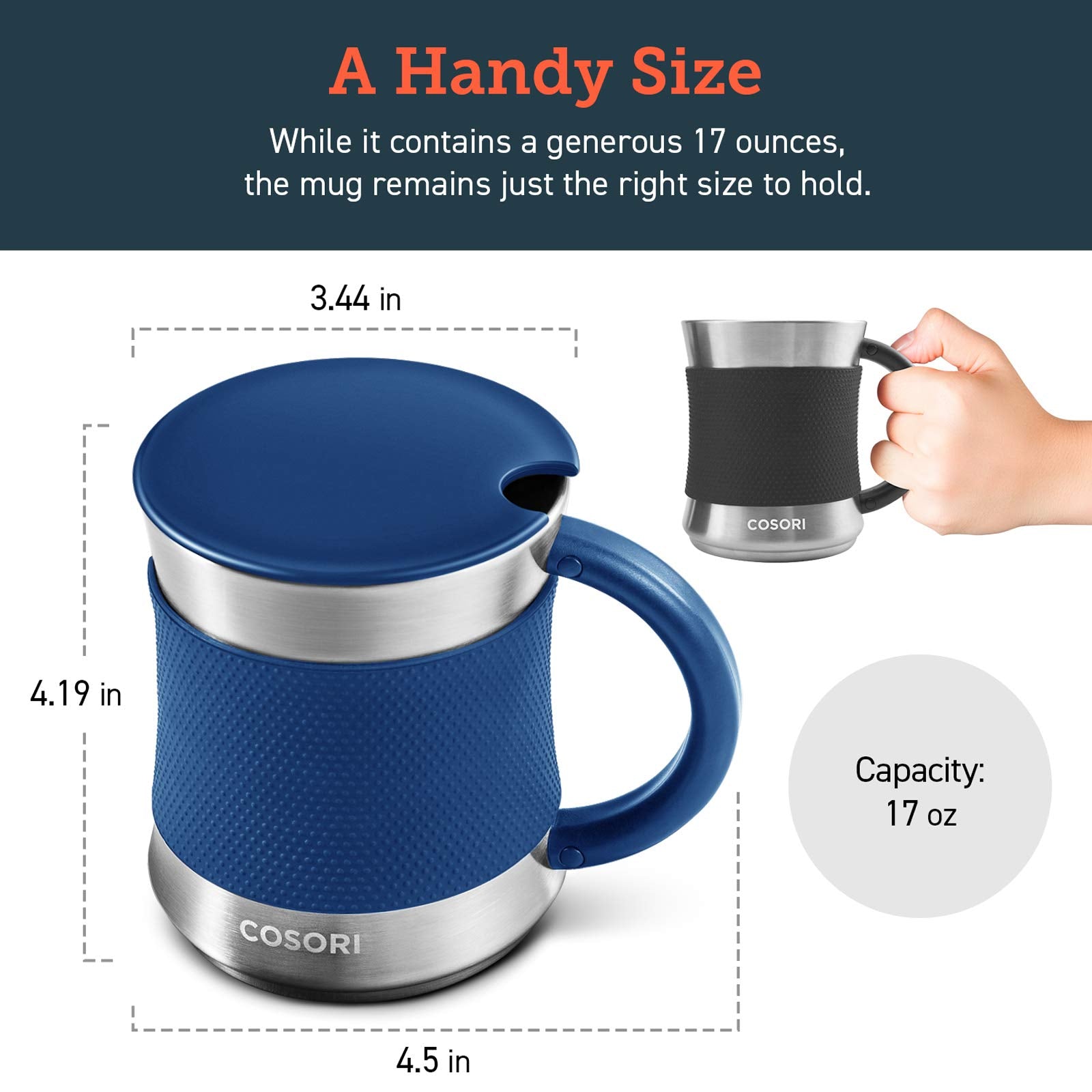 Cosori flat base sitting on a coffee warmer showing stable heat contact