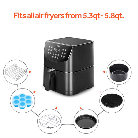Cosori silicone mat being flexed to release food easily and simplify cleaning