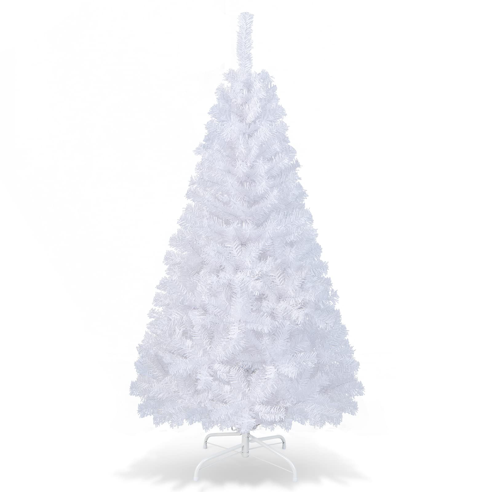 COSTWAY front view of 5ft white tree showing compact height and clean style