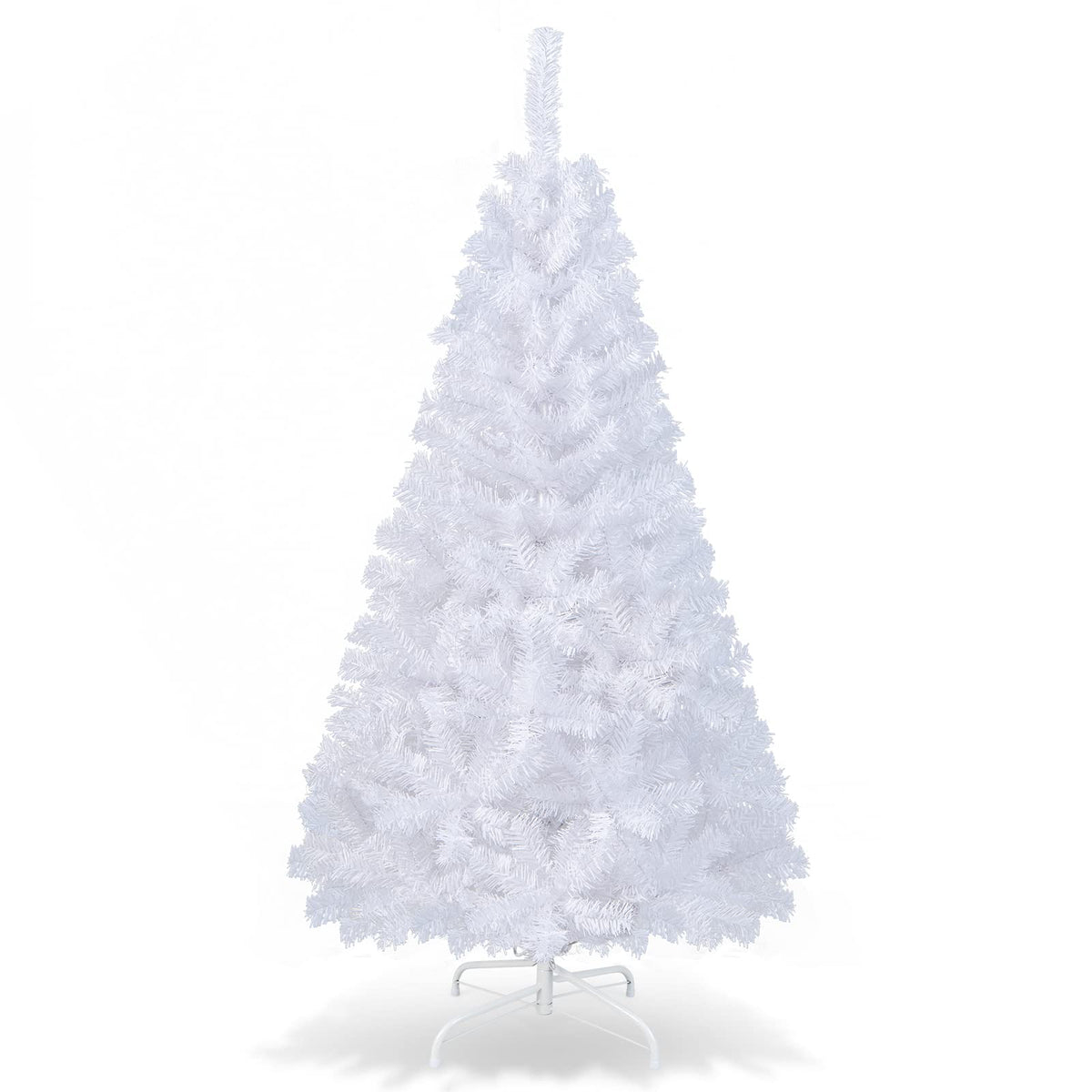 COSTWAY front view of 5ft white tree showing compact height and clean style