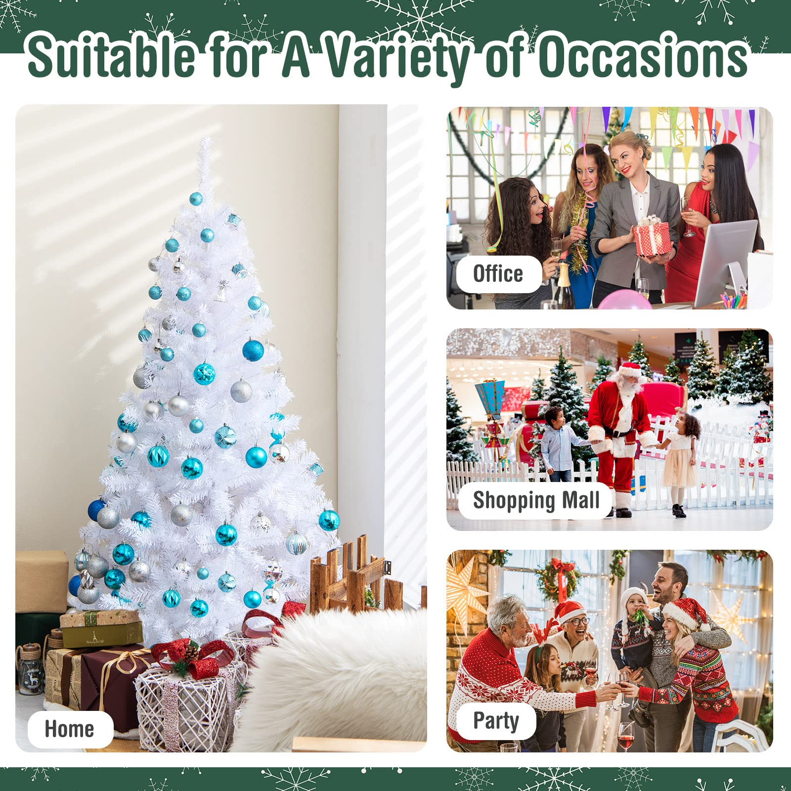 COSTWAY tree beside sofa showing scale and suitability for small rooms
