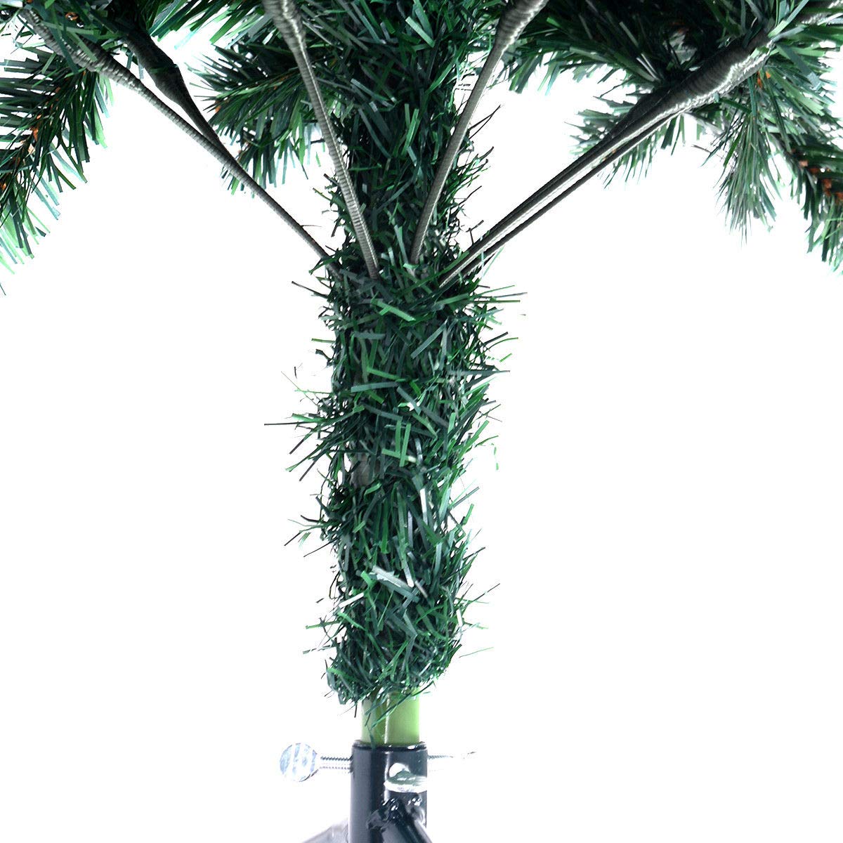 COSTWAY unlit green tree displaying natural tone ready for lights