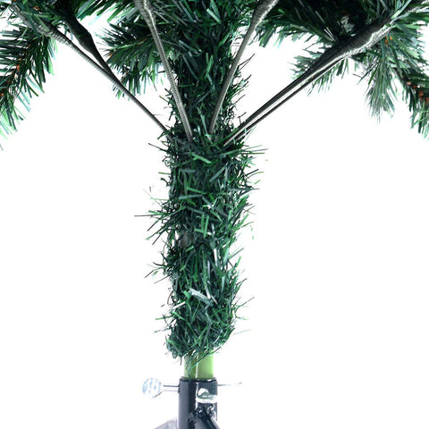 COSTWAY unlit green tree displaying natural tone ready for lights