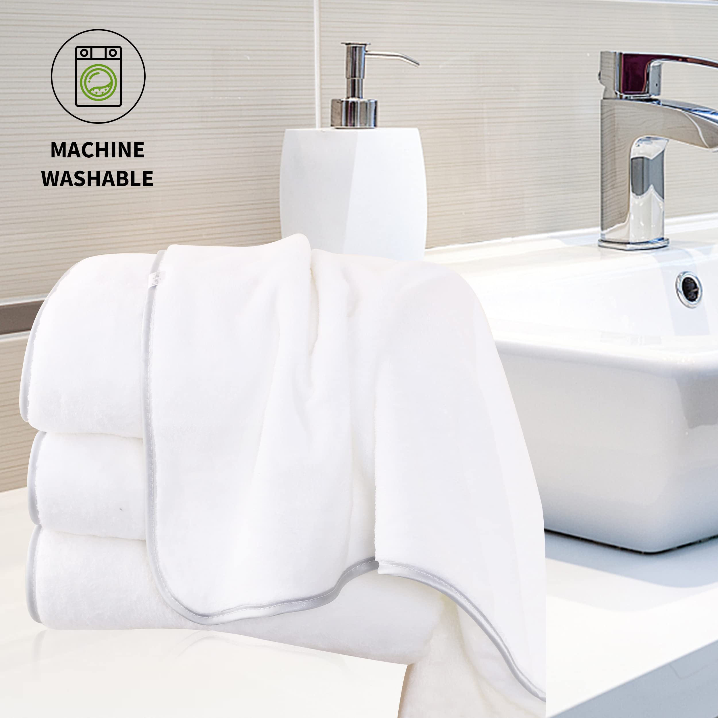 Cosy Family towels displayed in bathroom showing quick-dry practicality and style