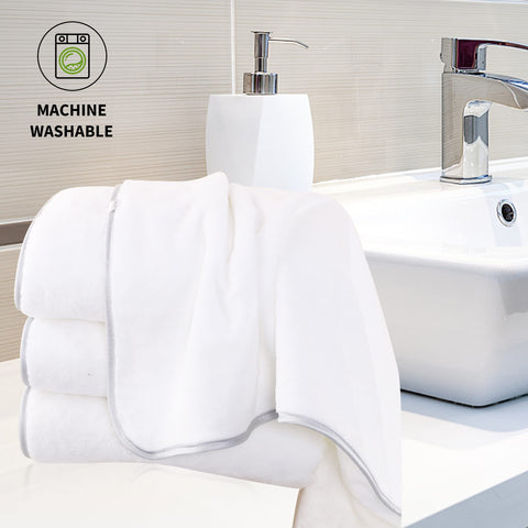 Cosy Family towels displayed in bathroom showing quick-dry practicality and style