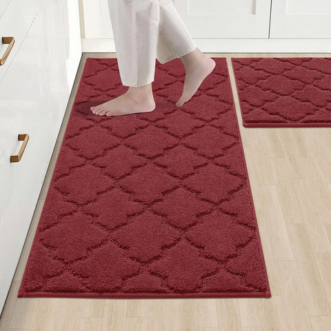 COSY HOMEER front view of both red rugs showcasing color and fit