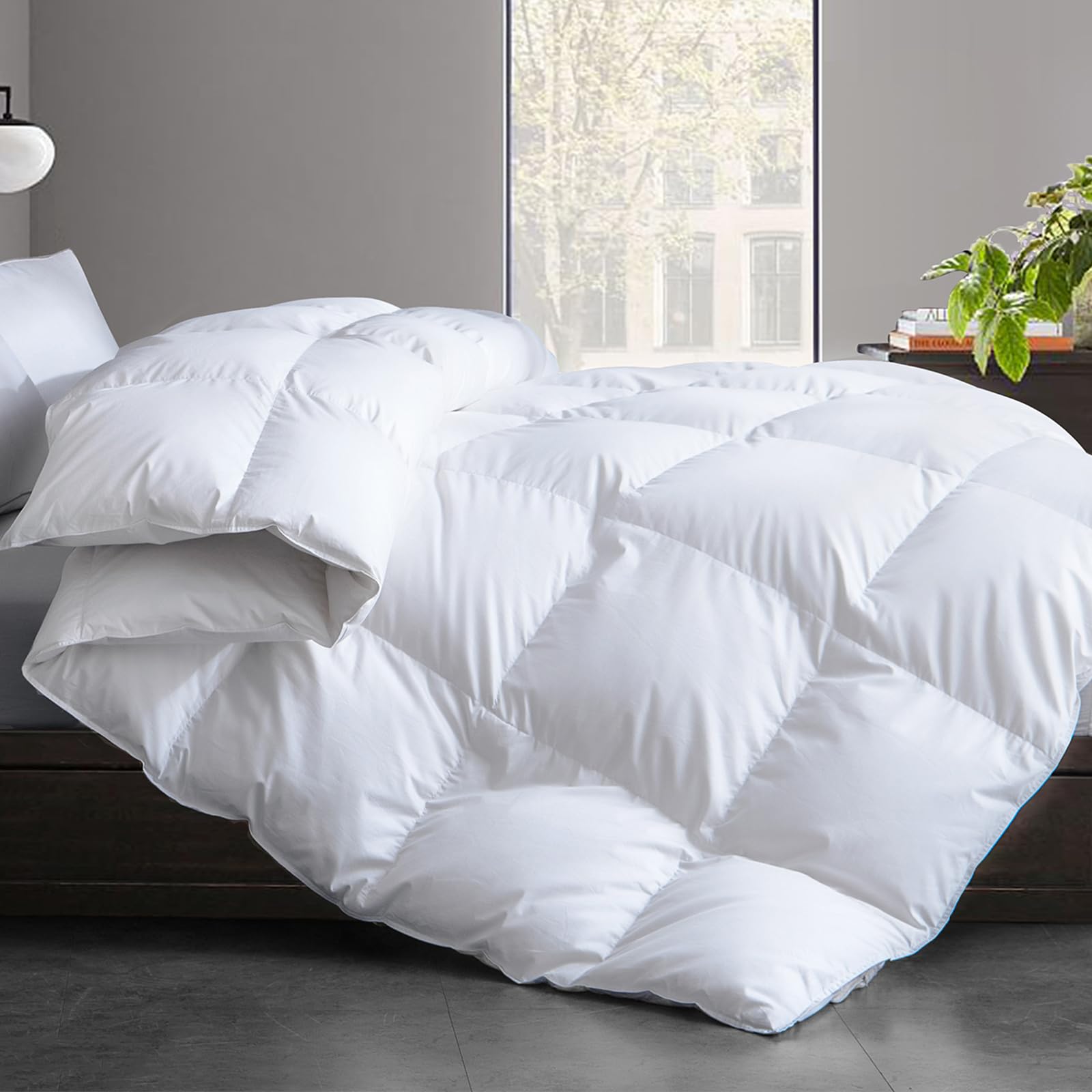 Cosybay oversized king front view showing generous drape and plush comfort
