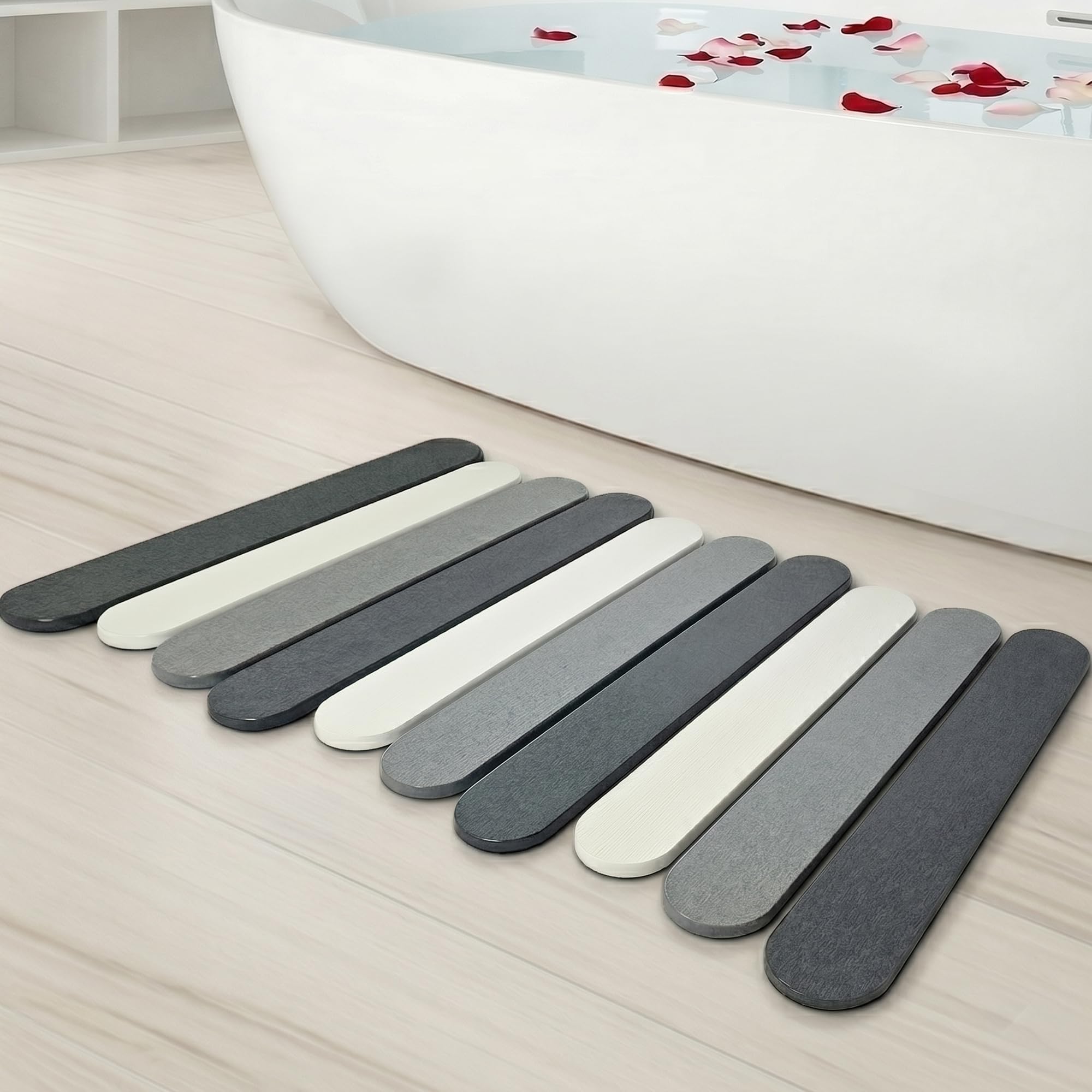 CosyVine stone mat front view showing clean edges and fast-dry benefit