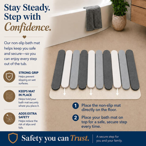 CosyVine underside anti-slip pad detail for floor grip and stability