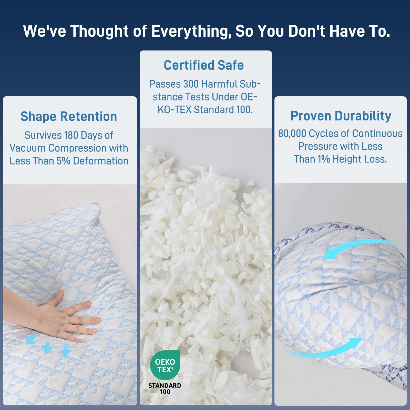 Cotelovo OEKO-TEX and washable label close-up indicating certified safety and simple care benefits