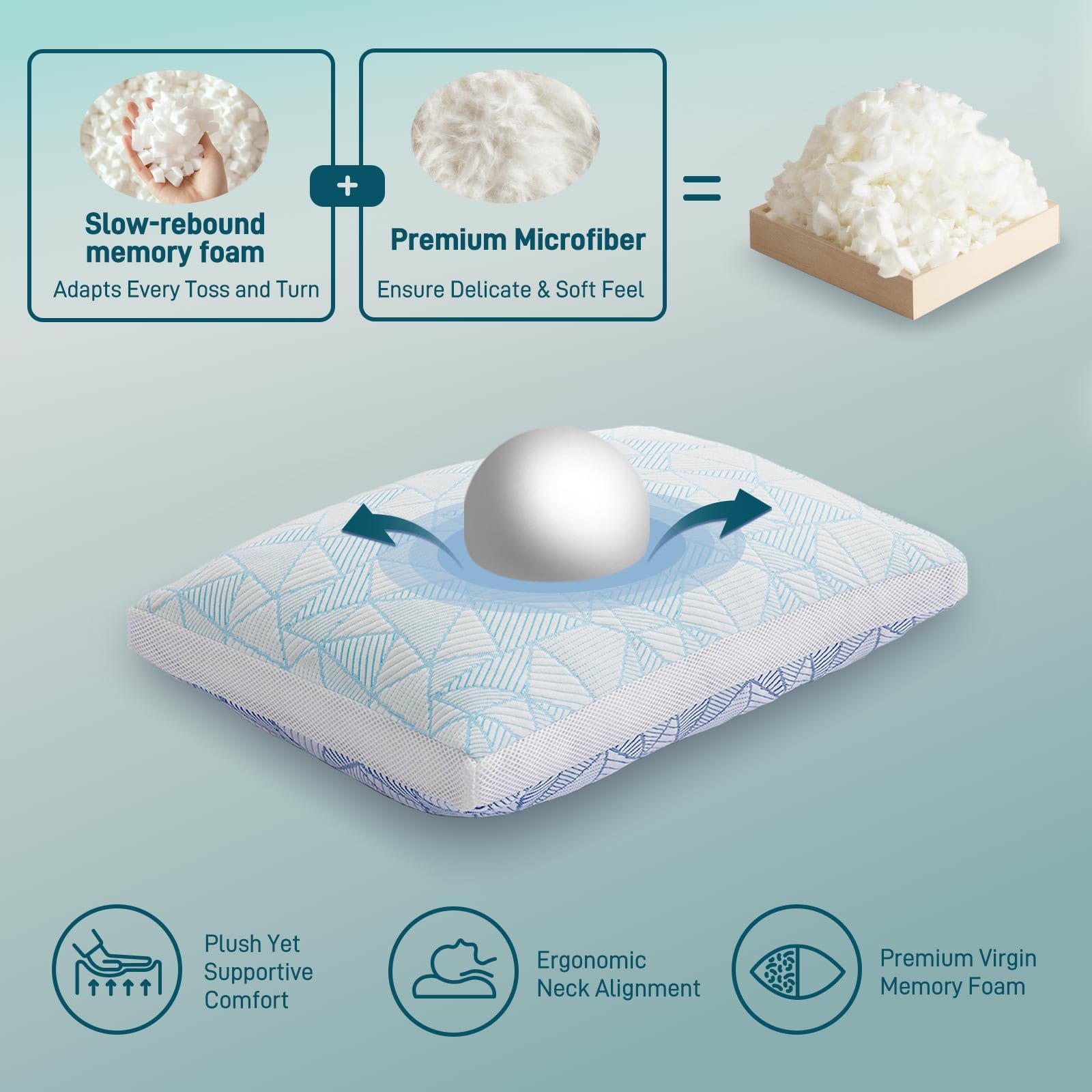 Cotelovo pillow on made bed lifestyle view demonstrating hotel-quality comfort