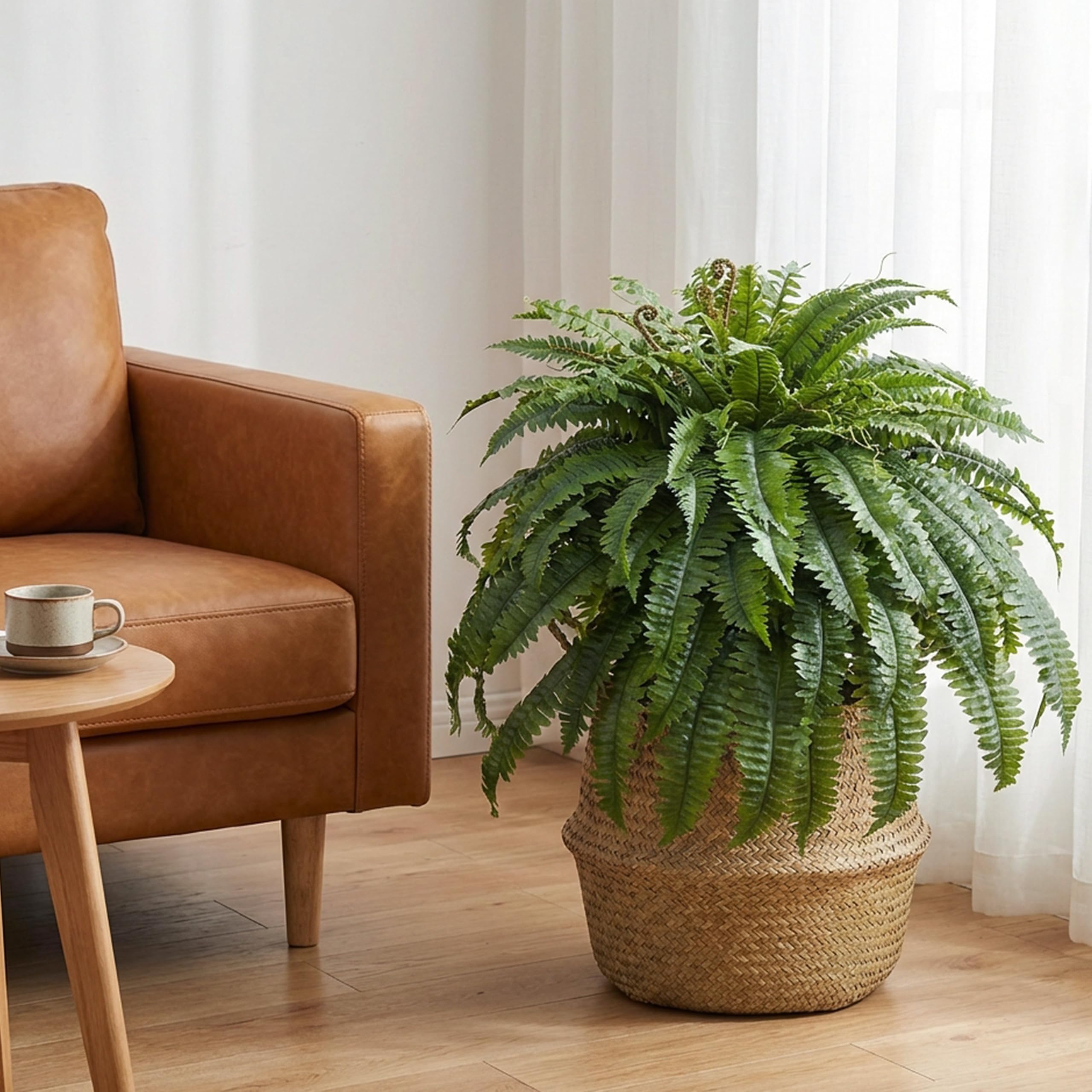 Cotlux fern with water droplets illustrating waterproof durability