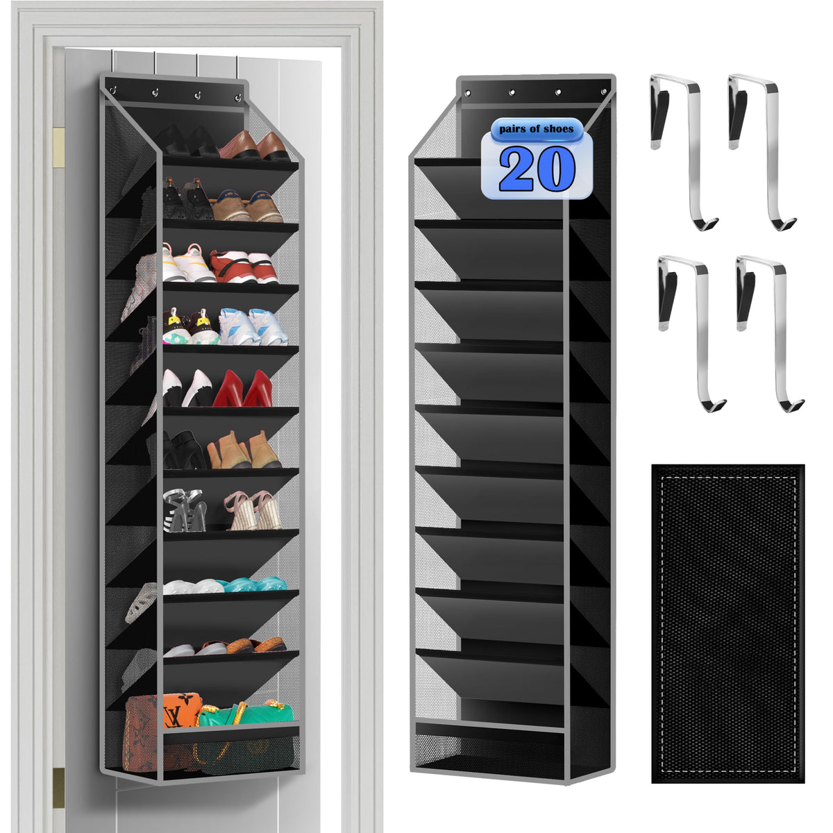 Cotohim front view showing ten-pocket organizer and space-saving benefit