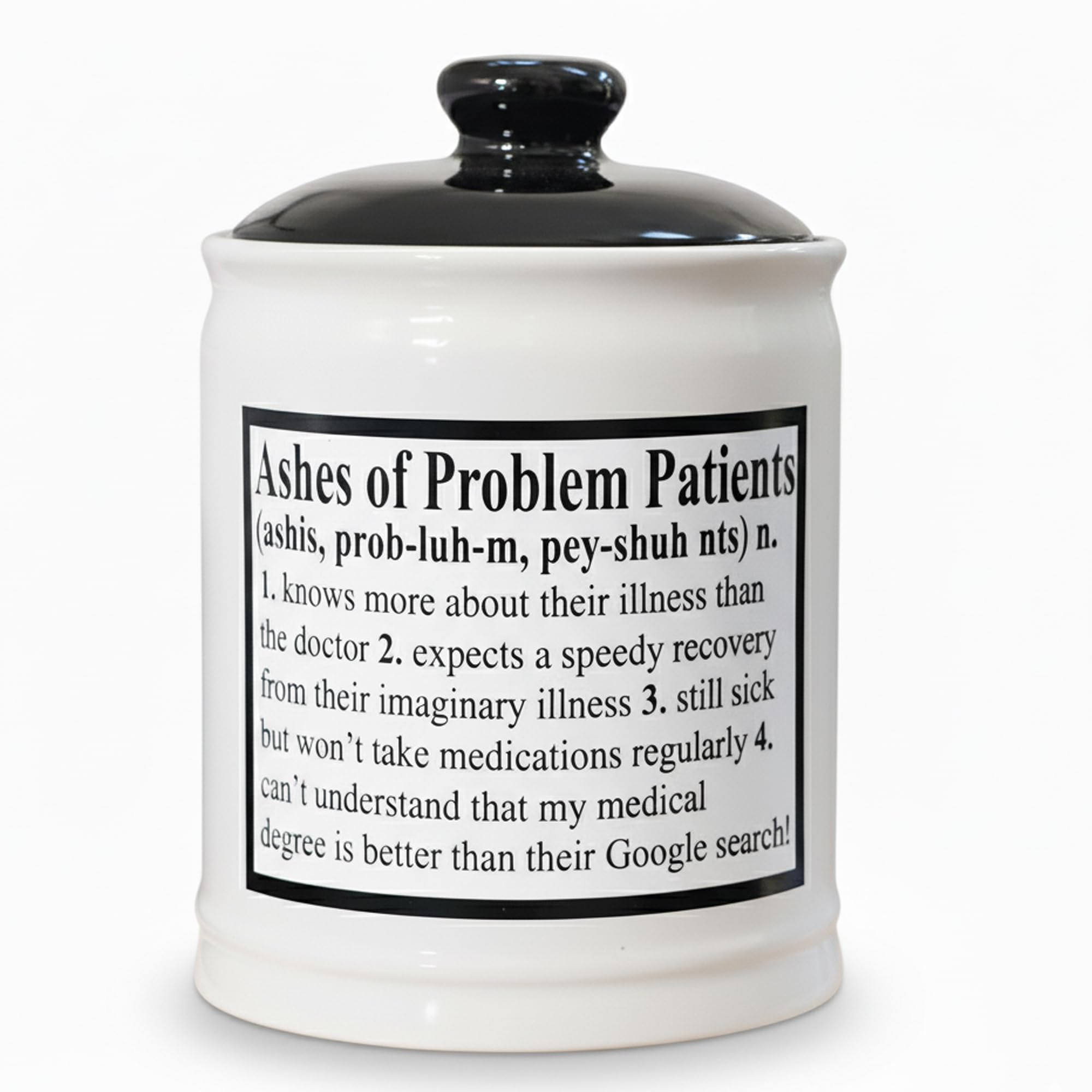 Cottage Creek front view jar showing label and sturdy shape for desk humor