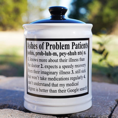 Cottage Creek jar on a nurse station adding decor and workplace levity