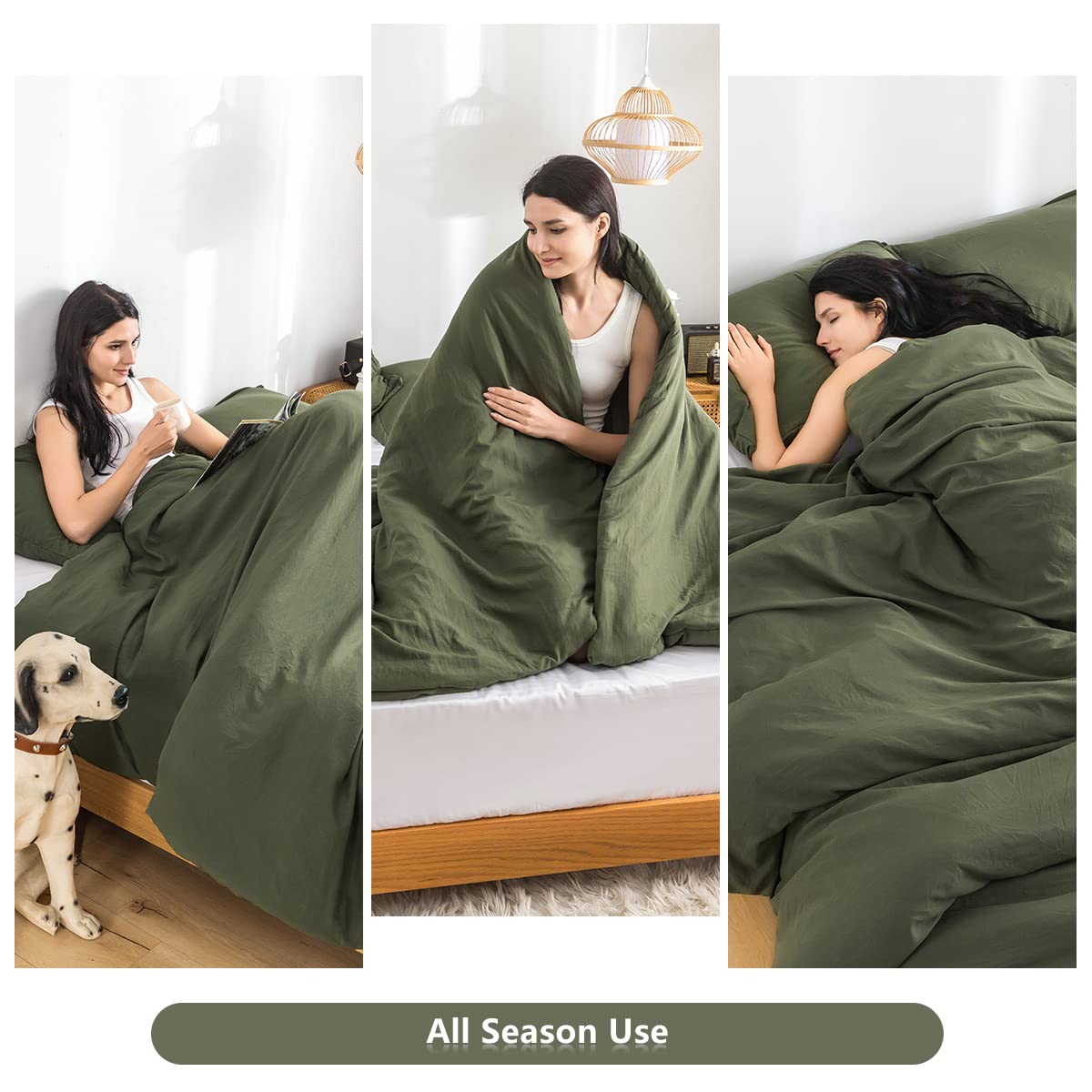 COTTEBED comforter edge to floor scale showing generous coverage
