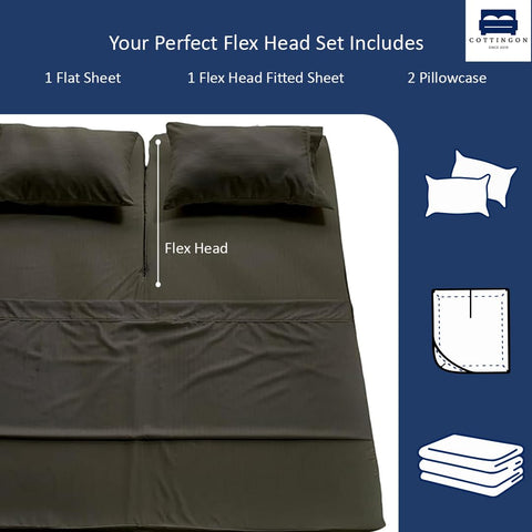 Cottingon flat sheet spread across bed showing full coverage benefit