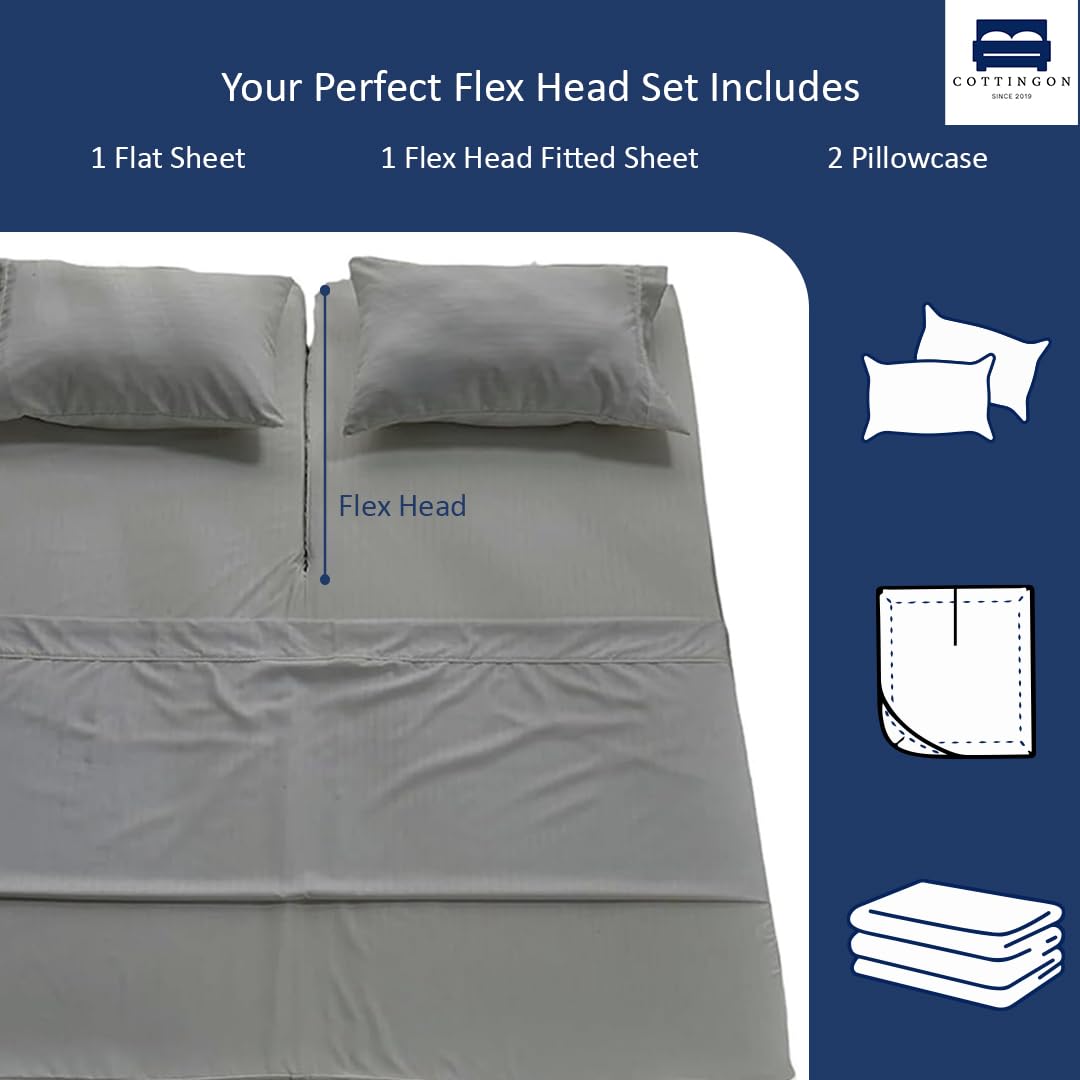 Cottingon flat sheet spread on bed showing full coverage benefit