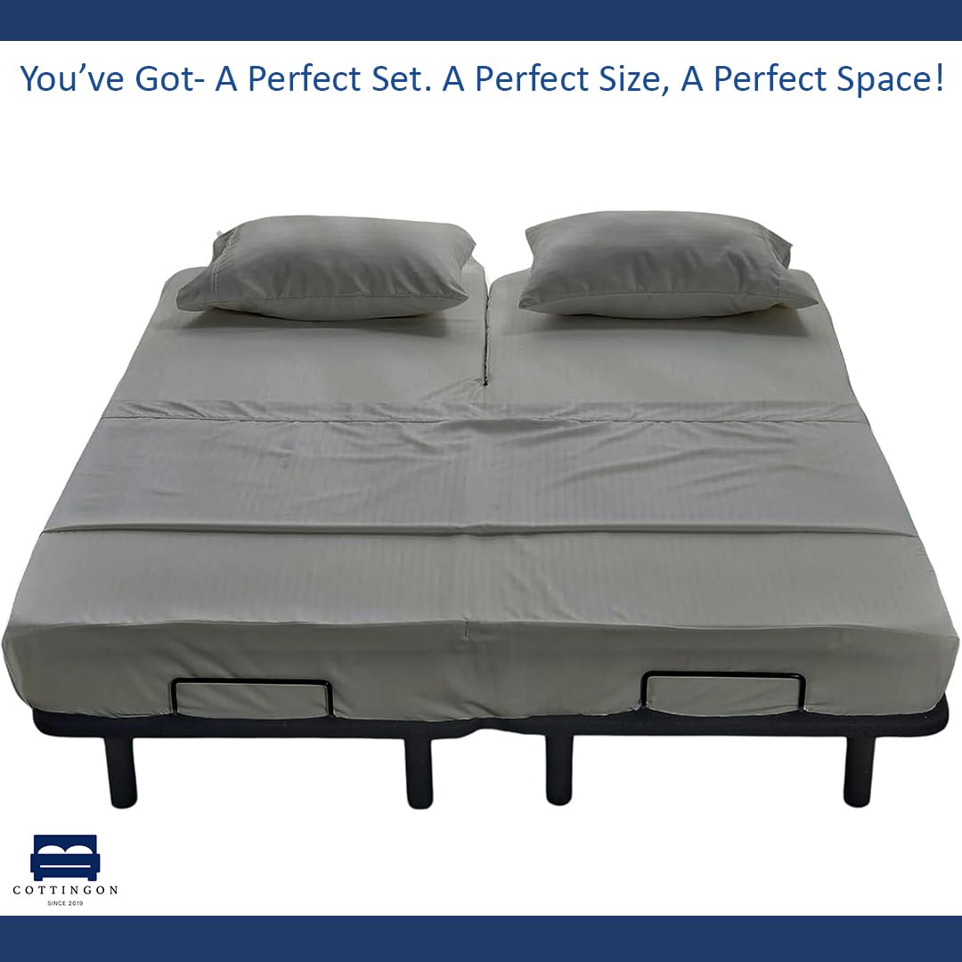 Cottingon sheets on adjustable bed in motion showing no-gap fit benefit