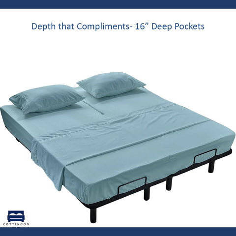 Cottingon two pillowcases neatly arranged showing matching color and comfort