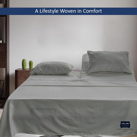 Cottingon stacked pillowcases highlighting roomy size and comfort benefit