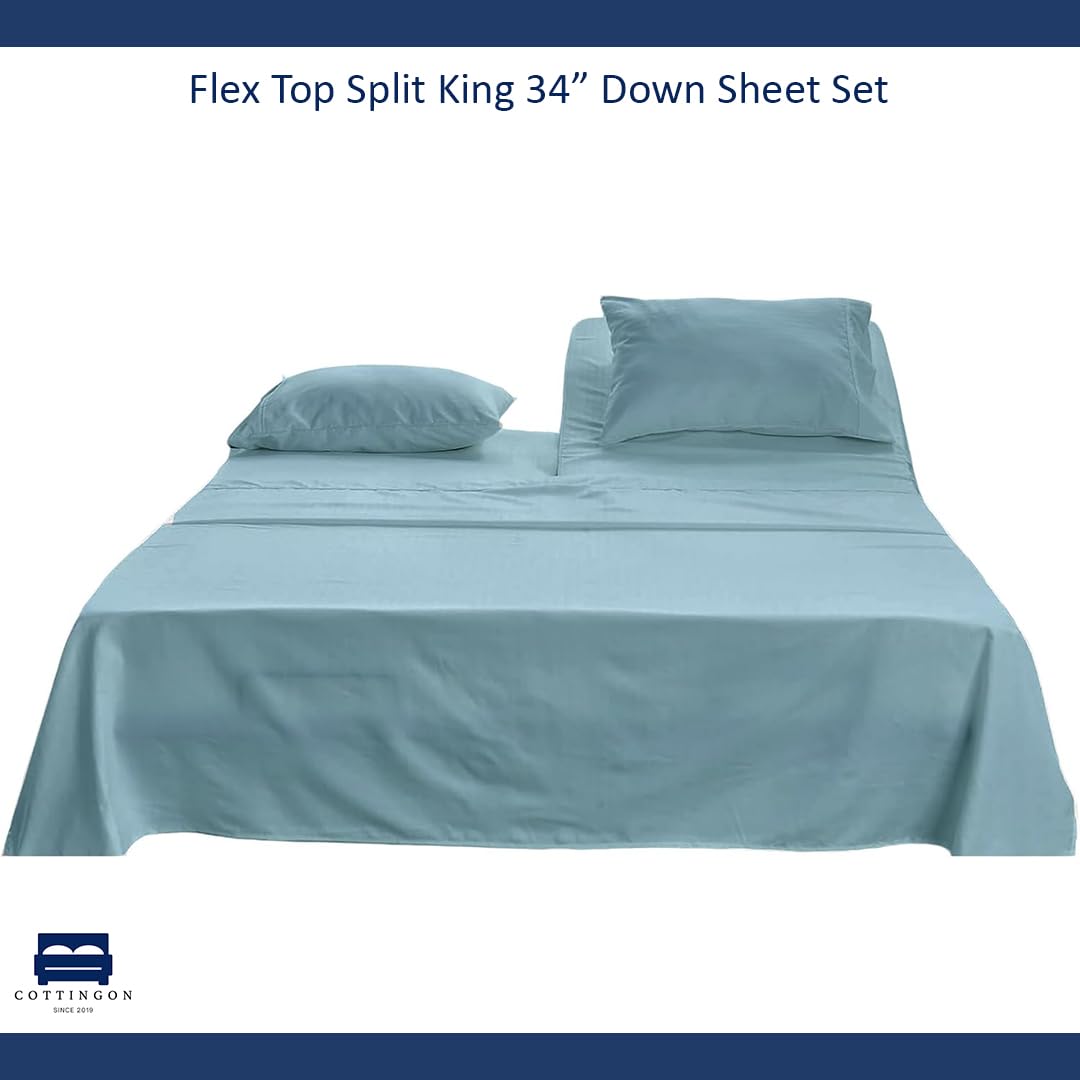 Cottingon size comparison with mattress showing fit up to 16-inch depth benefit
